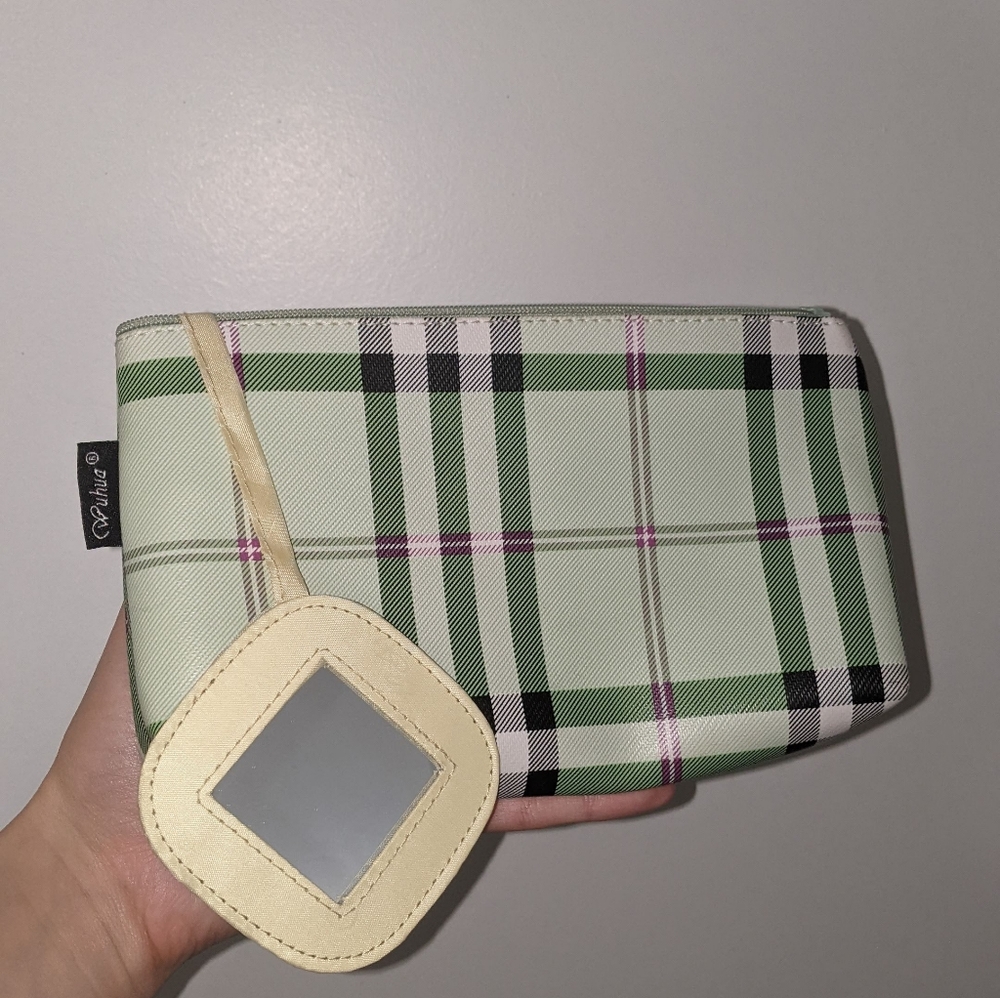 5/$25 Plaid Makeup pouch bag